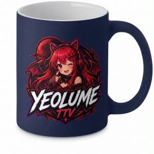 YeolumeTTV Tasse Blau &ndash; Offizielles 3D-Logo Merch | Launch Edition
